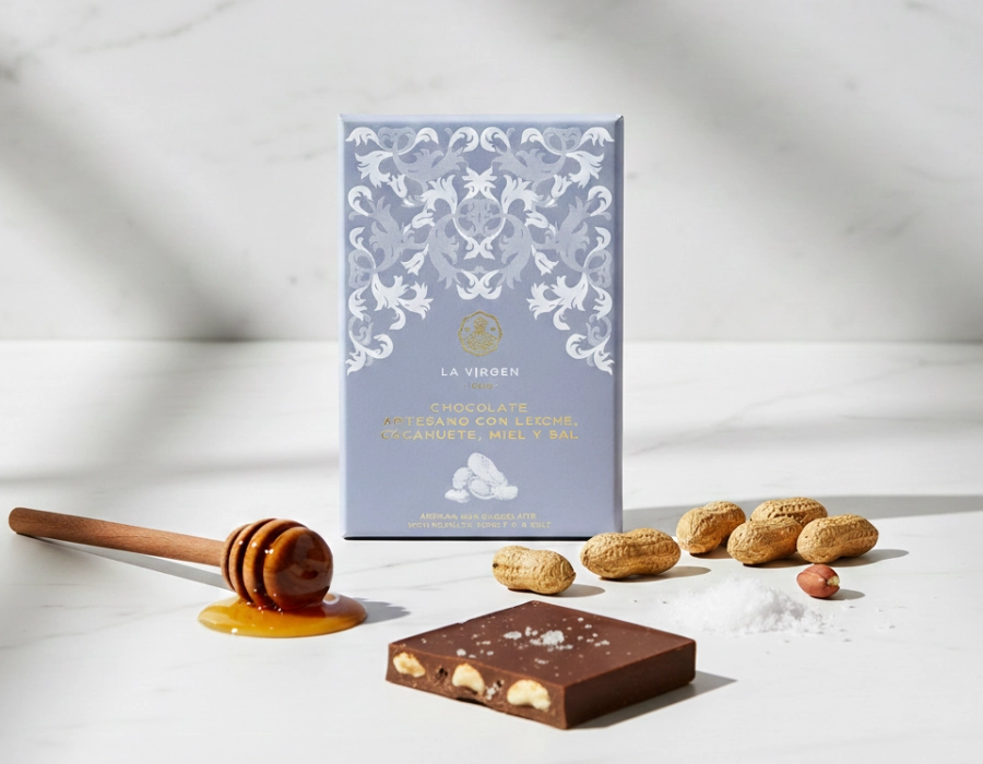 [DEL-0013] Ambachtelijke chocolade met pinda, honing en zout