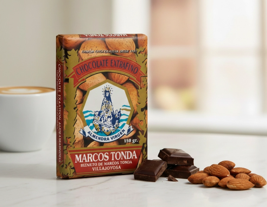 [DEL-0014] Ambachtelijke extra fijne pure chocolade met Marcona-amandelen