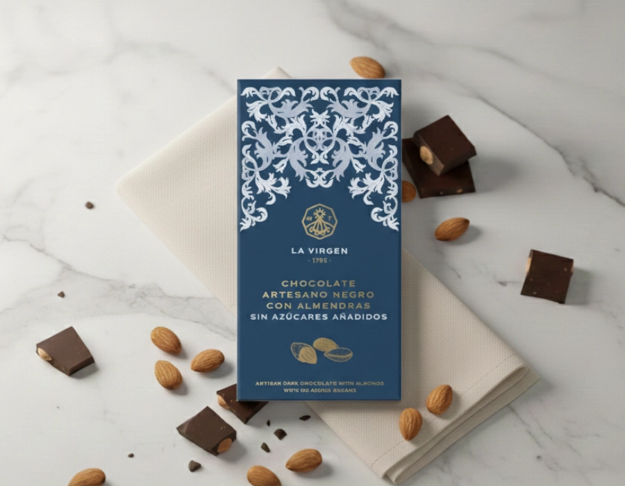 [DEL-0021] Ambachtelijke pure chocolade met amandelen