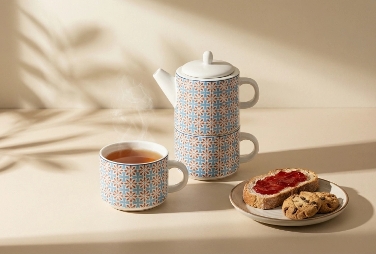[DEL-0185] Tea-for-one set ¨Jane¨ – Porselein
